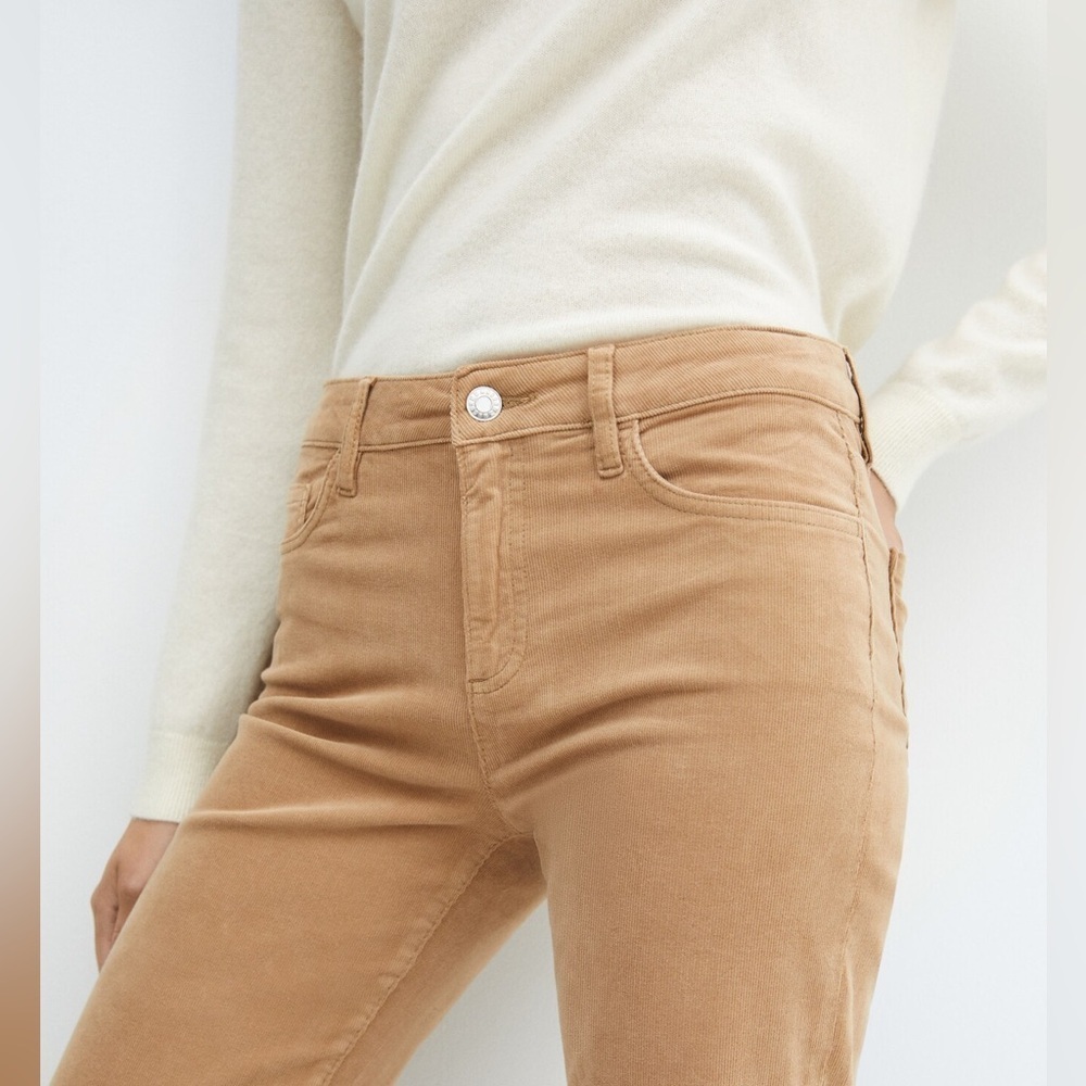 MANGO - Women’s Mid-Rise Corduroy Flared Trousers/ Pants - Tan - Size 1 - Picture 5 of 7